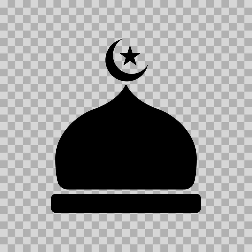 ilustración de mezquita Hazme con estrella Luna. islámico íconos lata ser usado para el mes de ramadán, eid y eid al-adha. para logo, sitio web y póster diseños aislado y fácilmente editable objetos. vector