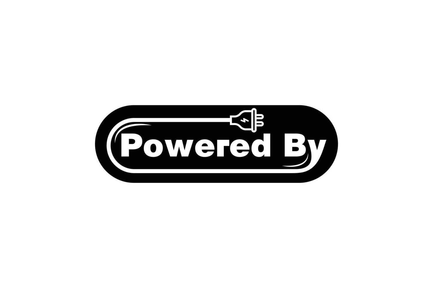 Powered By logo design template 21886163 Vector Art at Vecteezy