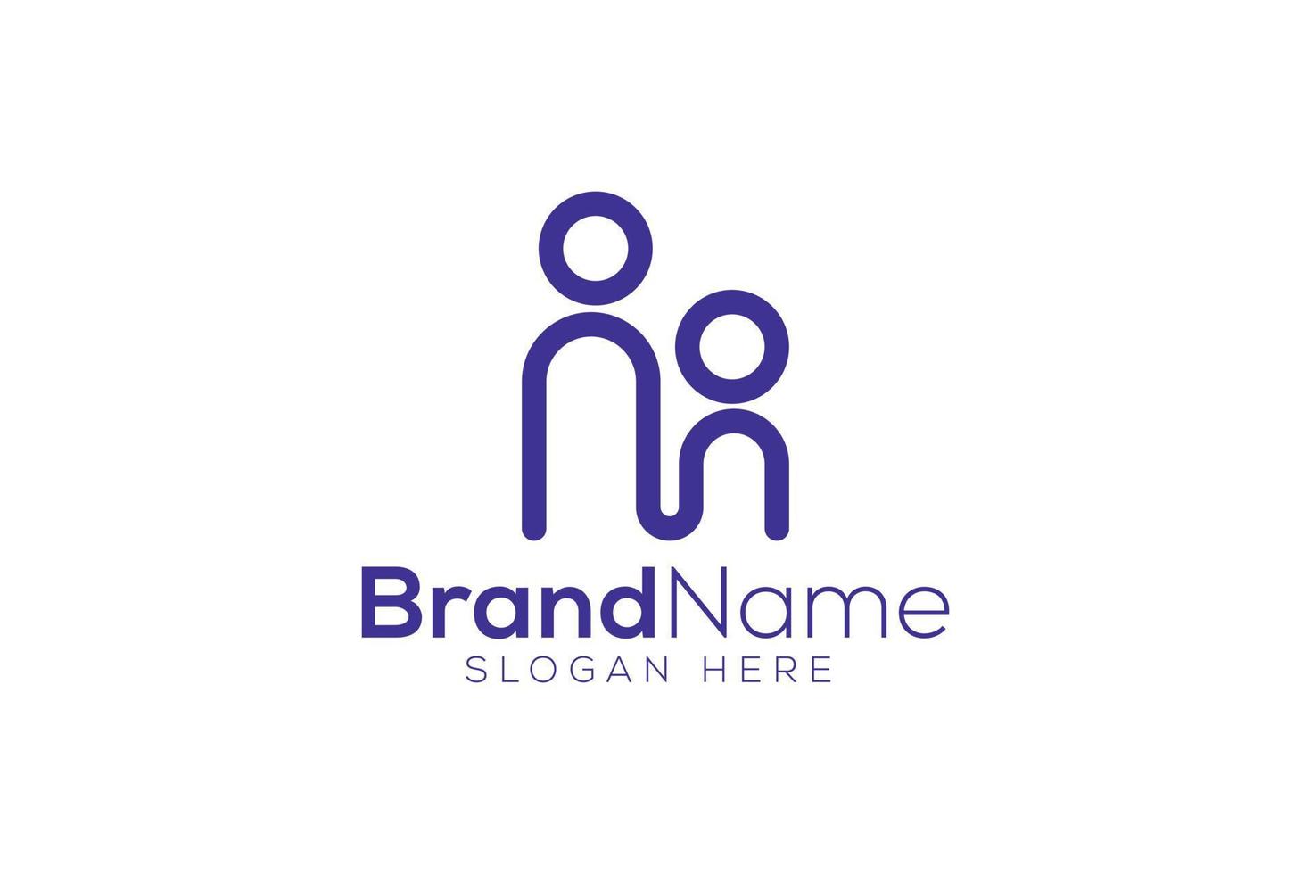 Simple man care logo design template vector