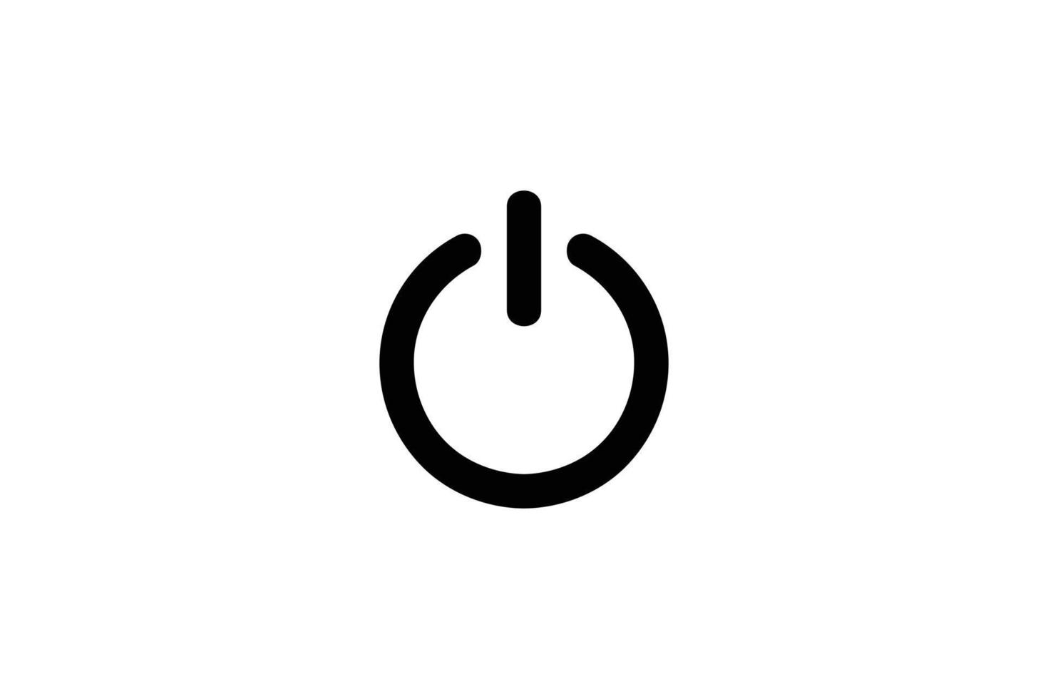 Simple power button icon design template vector