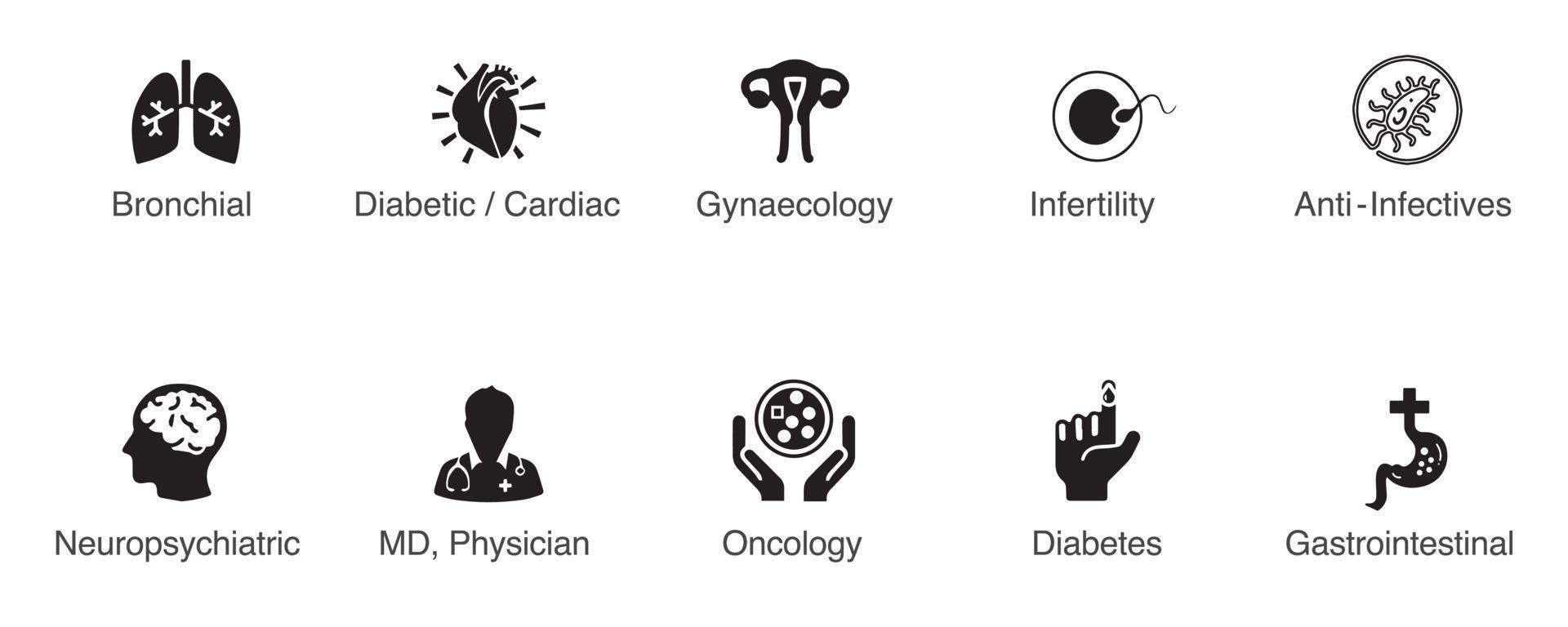 medical icon set illustration vector