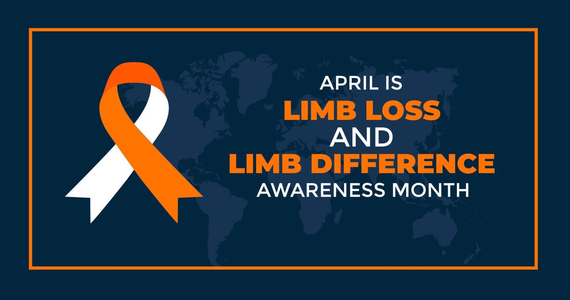 Limb Loss and Limb Difference Awareness Month background or banner design template. vector