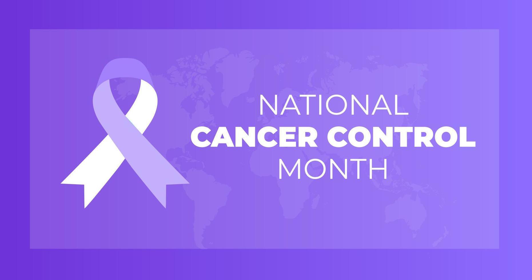 National Cancer Control Month background or banner design vector