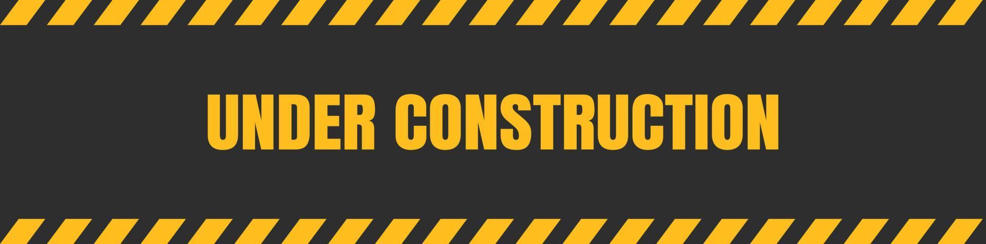 under construction background. under construction sign background with black and yellow stripes. black and yellow stripes warning caution sign. vector
