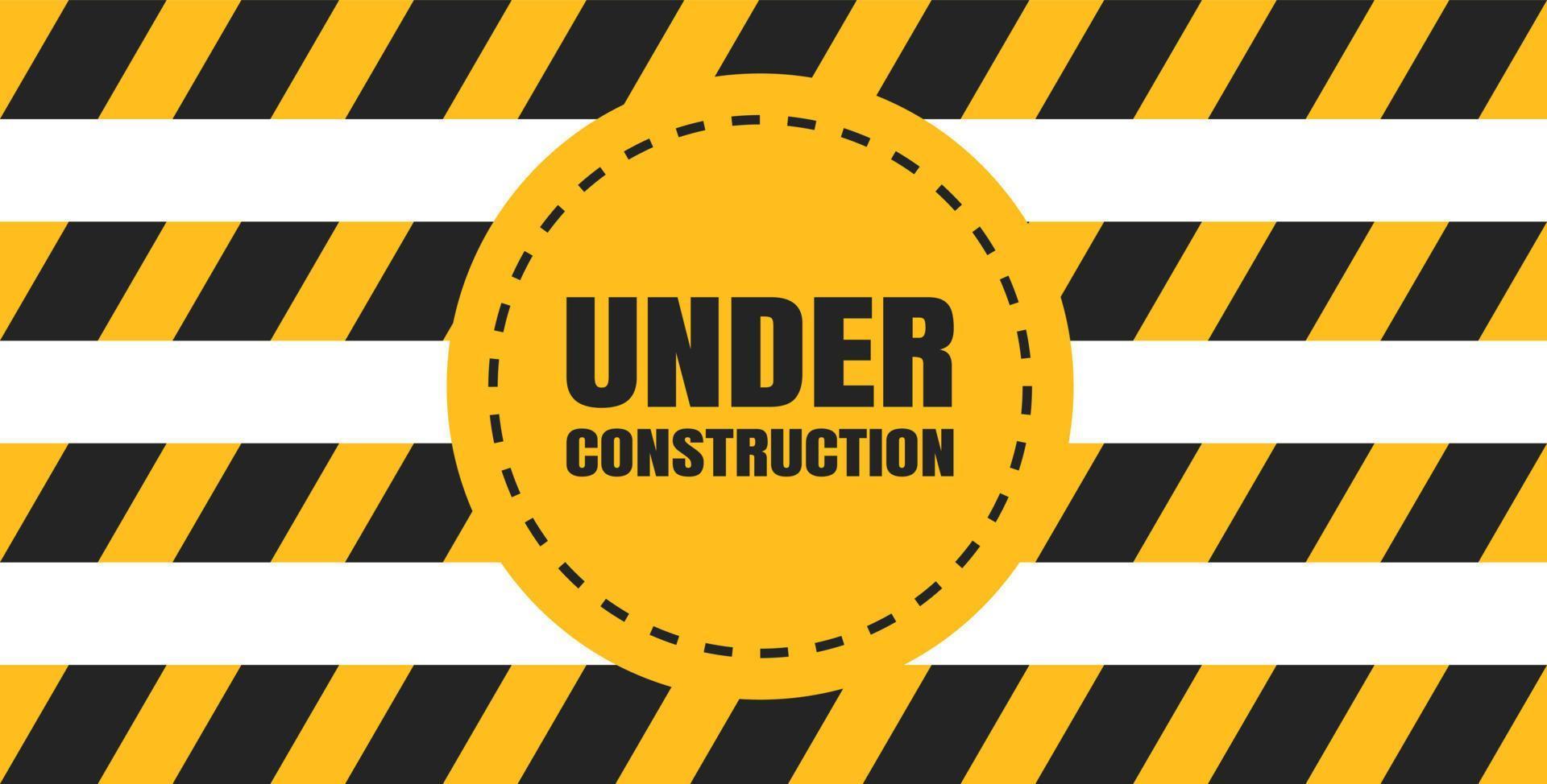 under construction background. under construction sign background with black and yellow stripes. black and yellow stripes warning caution sign. vector