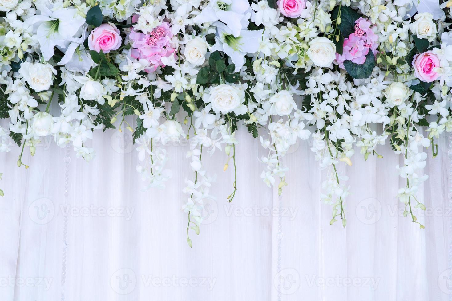 Backdrop with flower for event photo