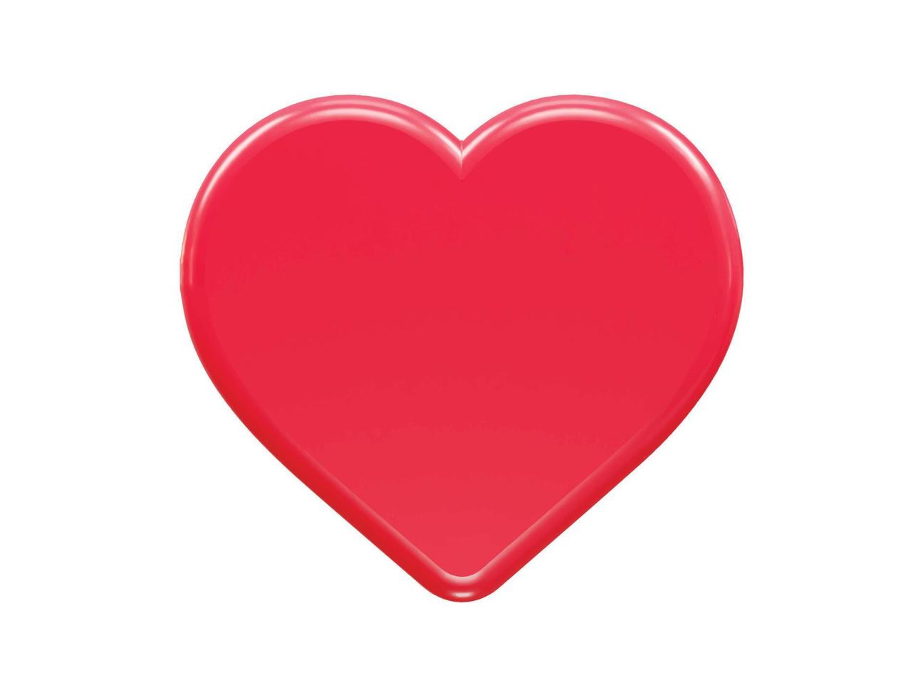 Love vector 3d rendering heart icon