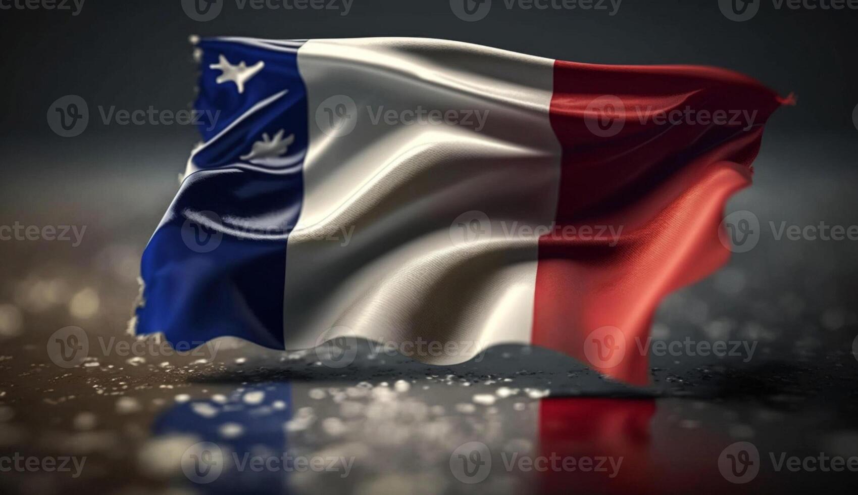 France flag with blurred background photo