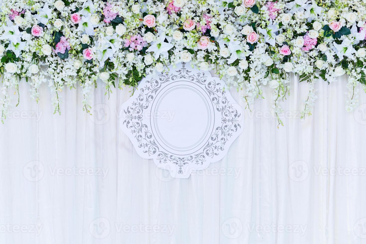 Backdrop with flower for event photo