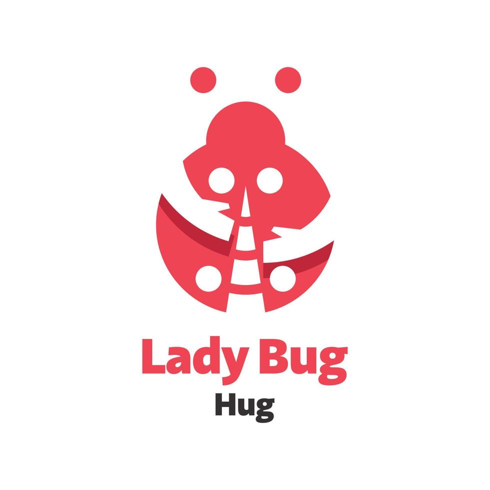 Ladybug Hug Logo vector
