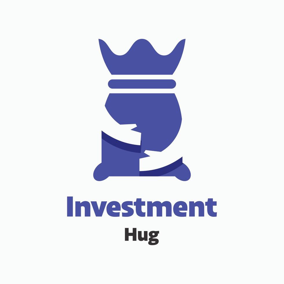 Money Bag Hug Logo vector