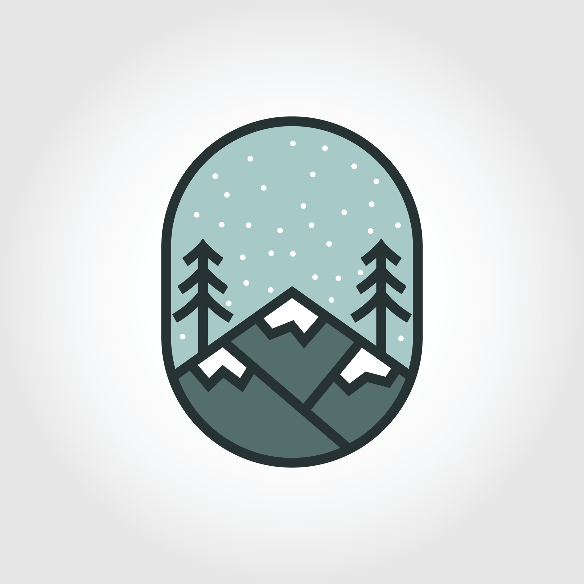 winter logo line art simple minimalist template icon graphic design ...