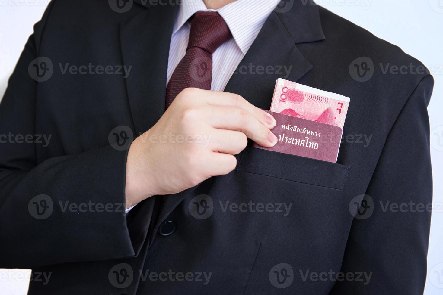 Picking Yuan or RMB and passport photo