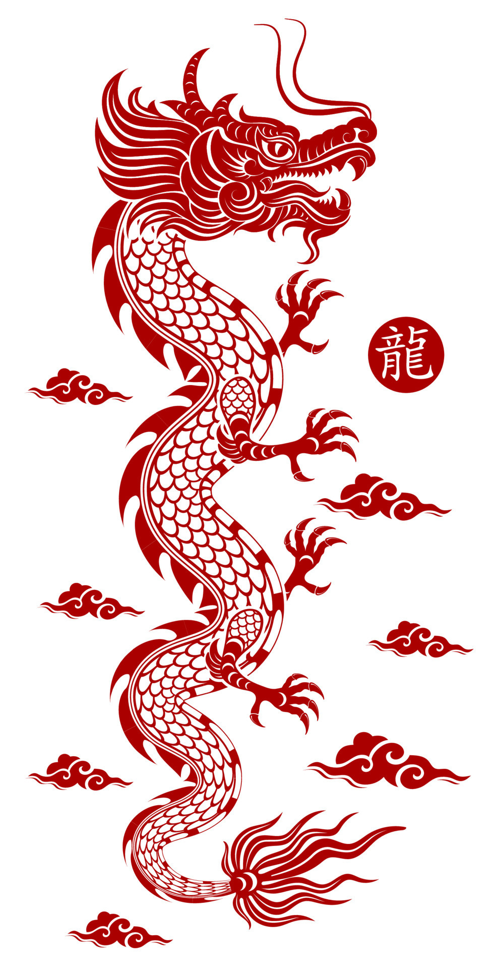 calendrier de 2024. chinois Nouveau an. le année de le dragon dans le  grunge style, tatouages, graffiti avec taches. 27516667 Art vectoriel chez  Vecteezy