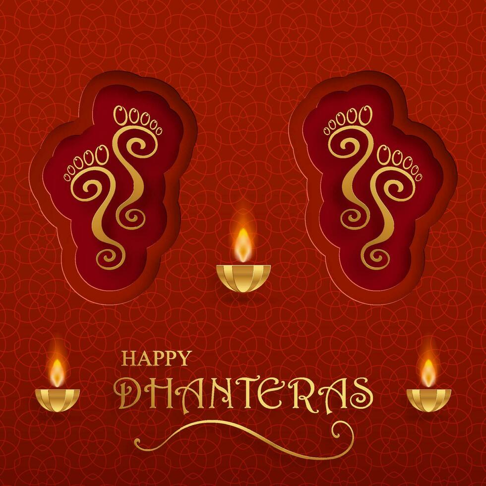 Happy dhanteras festival card vector