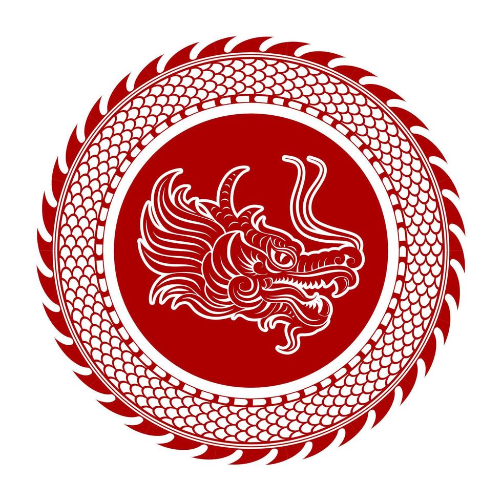 Happy Chinese new year 2024 Dragon Zodiac sign vector