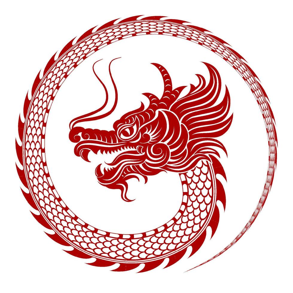 Happy Chinese new year 2024 Dragon Zodiac sign vector