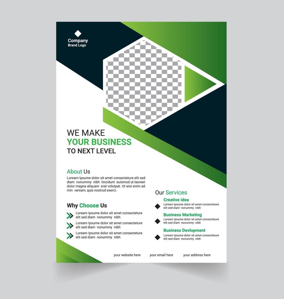 Business flyer template design free vector