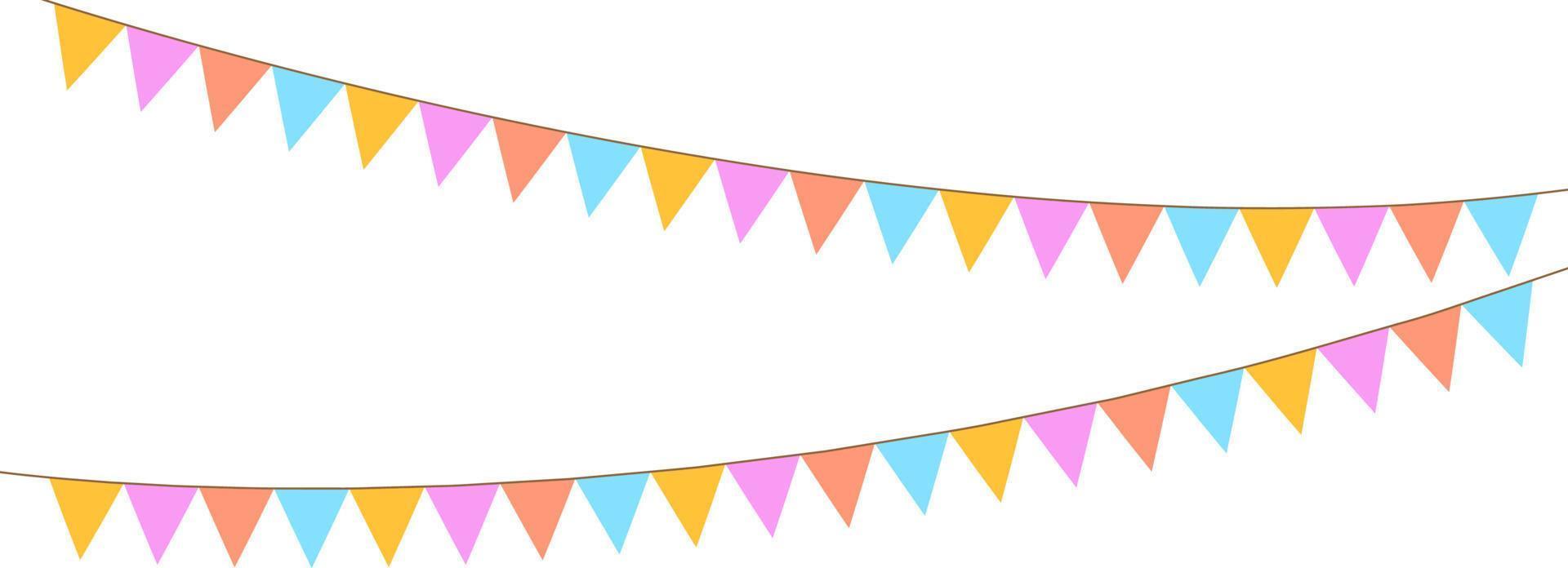 Party Background with Flags Vector Illustration. EPS 10. Bunting flags. Birthday flags vector illustration.