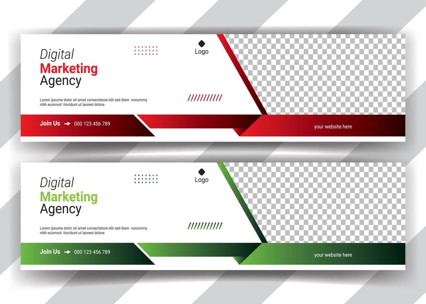 business cover page or web ads banner design template Free Vector