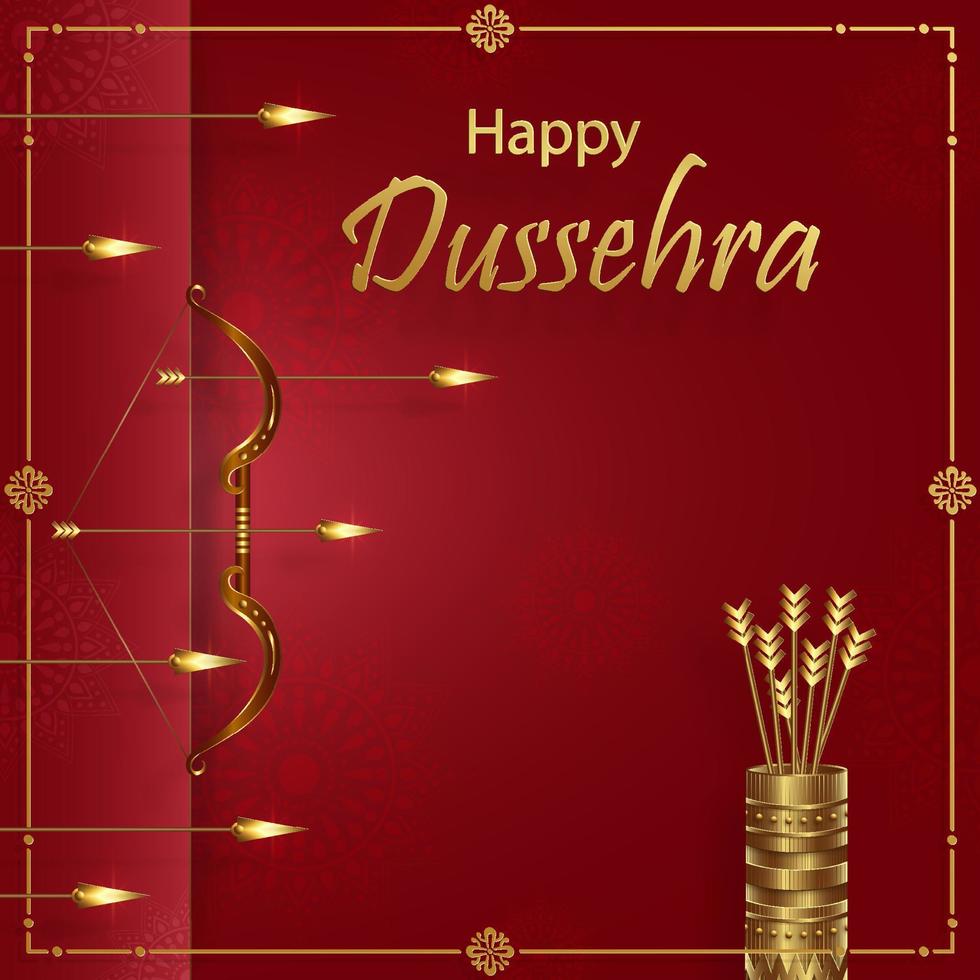 feliz celebración del festival dussehra vector