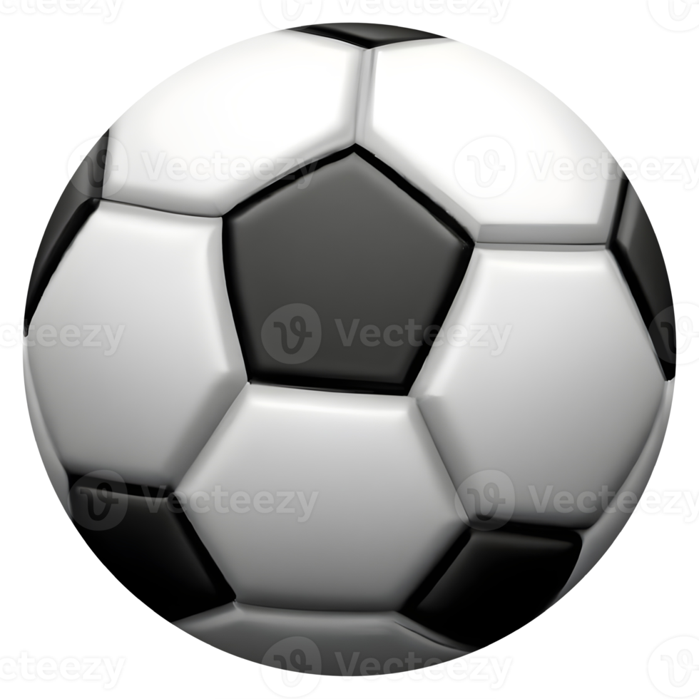 3d fotboll boll eller fotboll. png