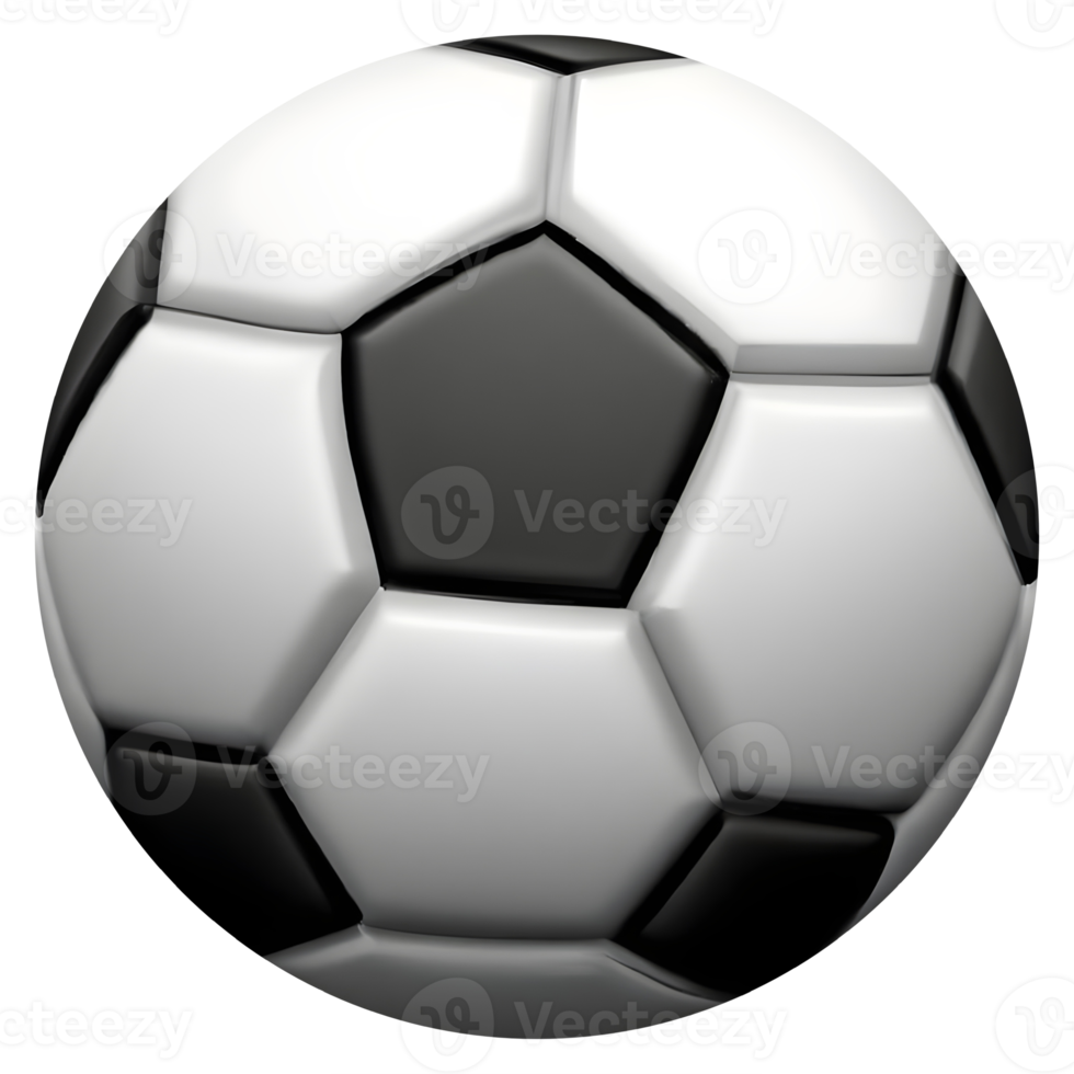 3d fútbol pelota o fútbol. png