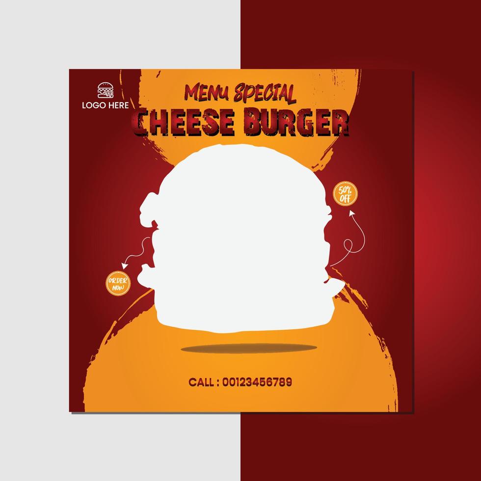 cheese burger poster design vector