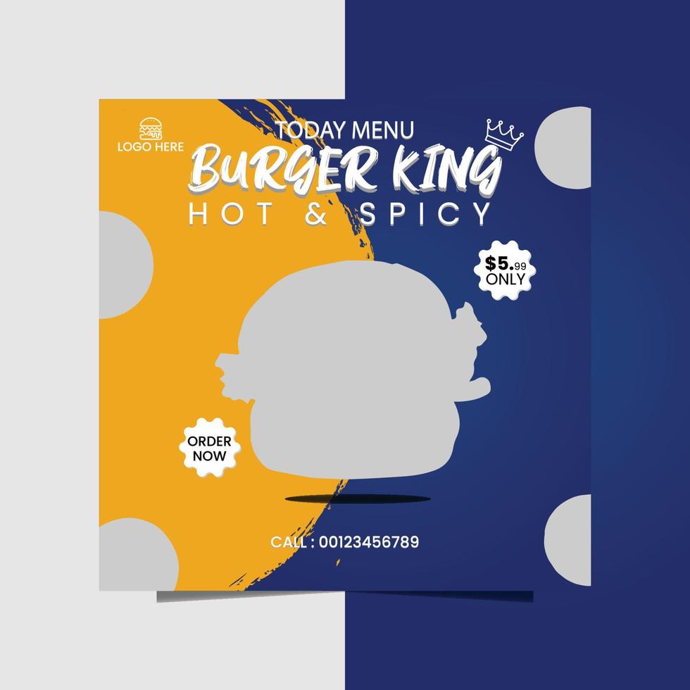 special burger king flyer vector