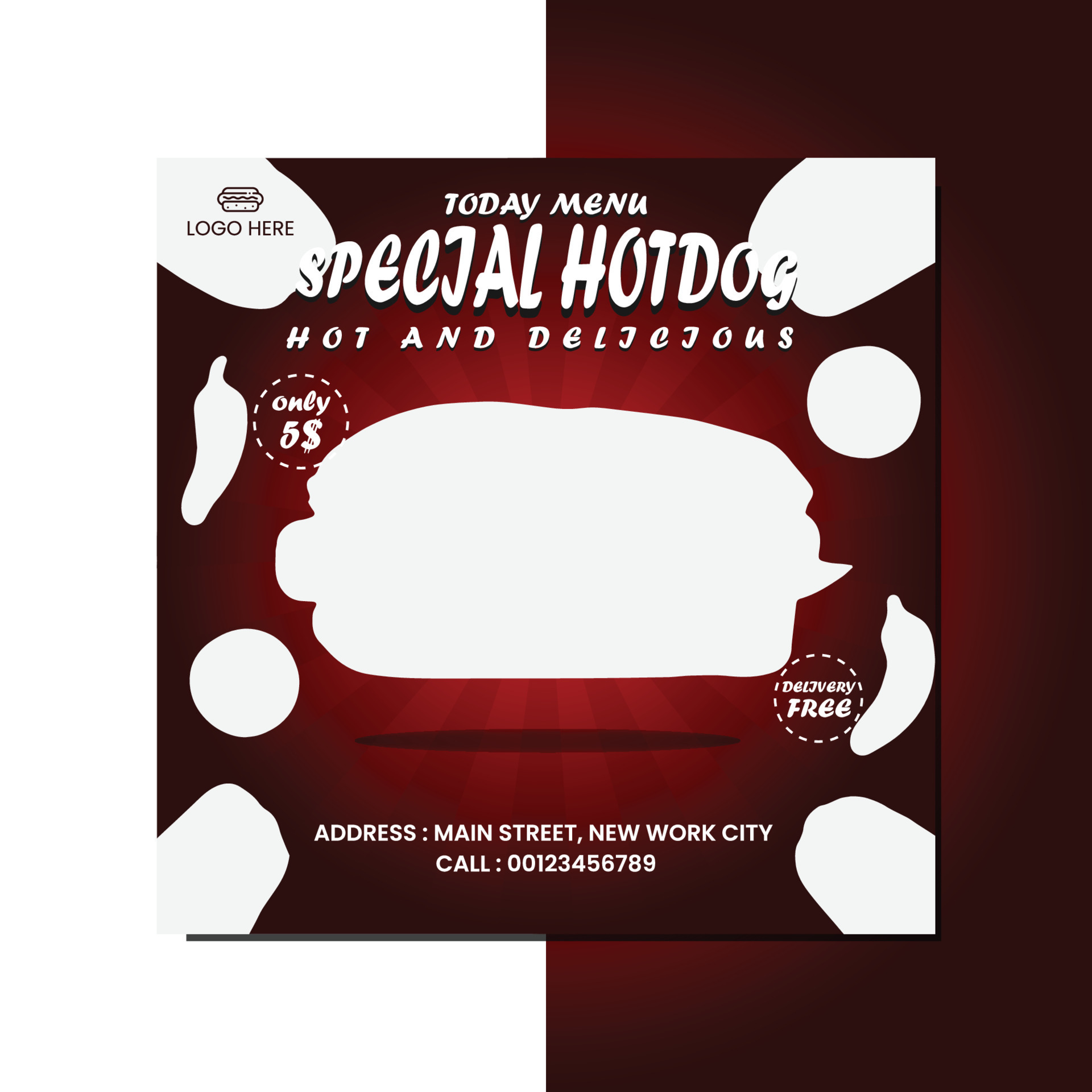 special hot dog flyer template 21888120 Vector Art at Vecteezy