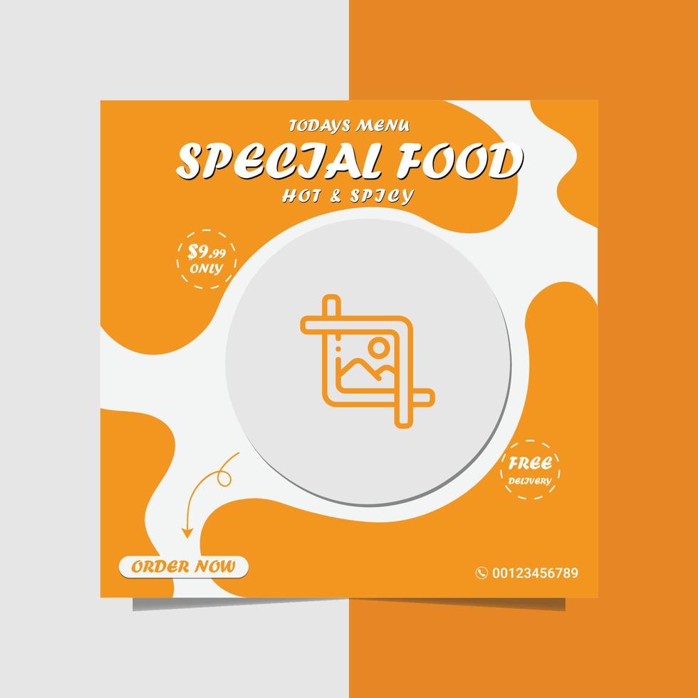 special restaurant food menu flyer vector