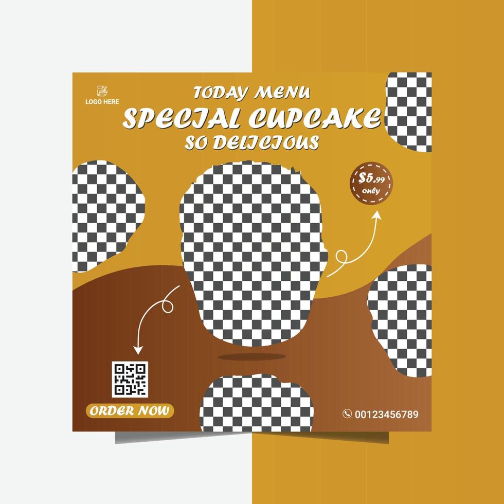 special  cupcake flyer vector