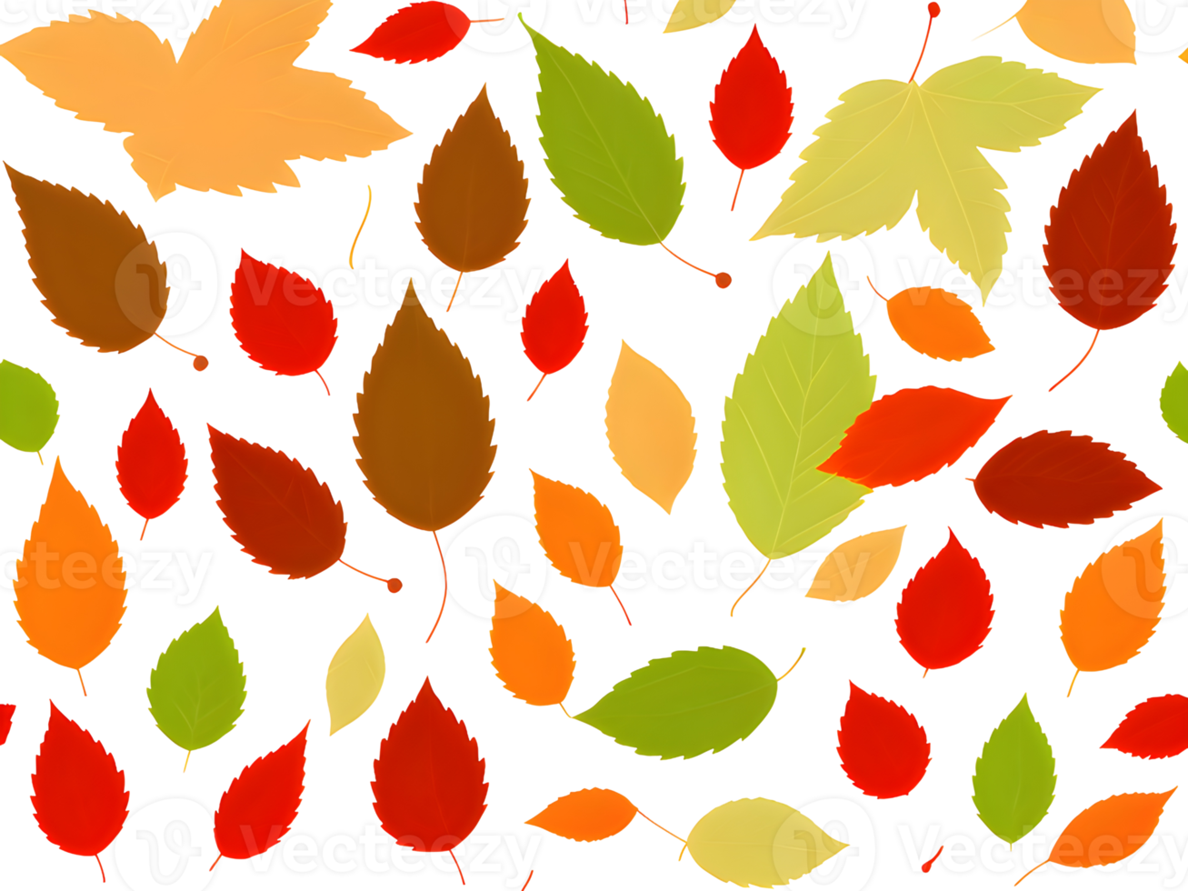 group of different colored leaves. autumn leaves background. leafs falling. pattern design. png