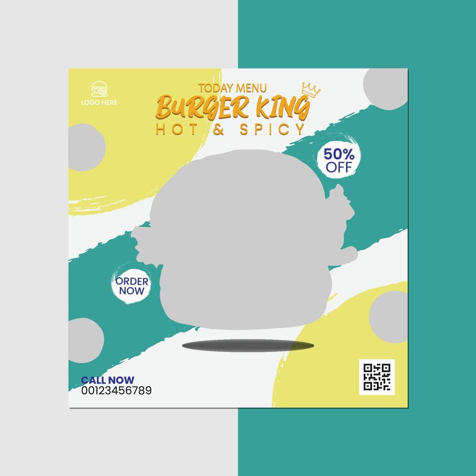 burger flyer template vector