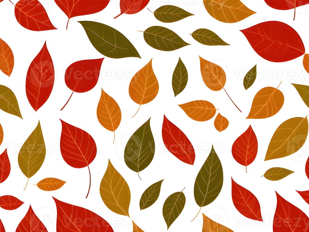 group of different colored leaves. autumn leaves background. leafs falling. pattern design. png