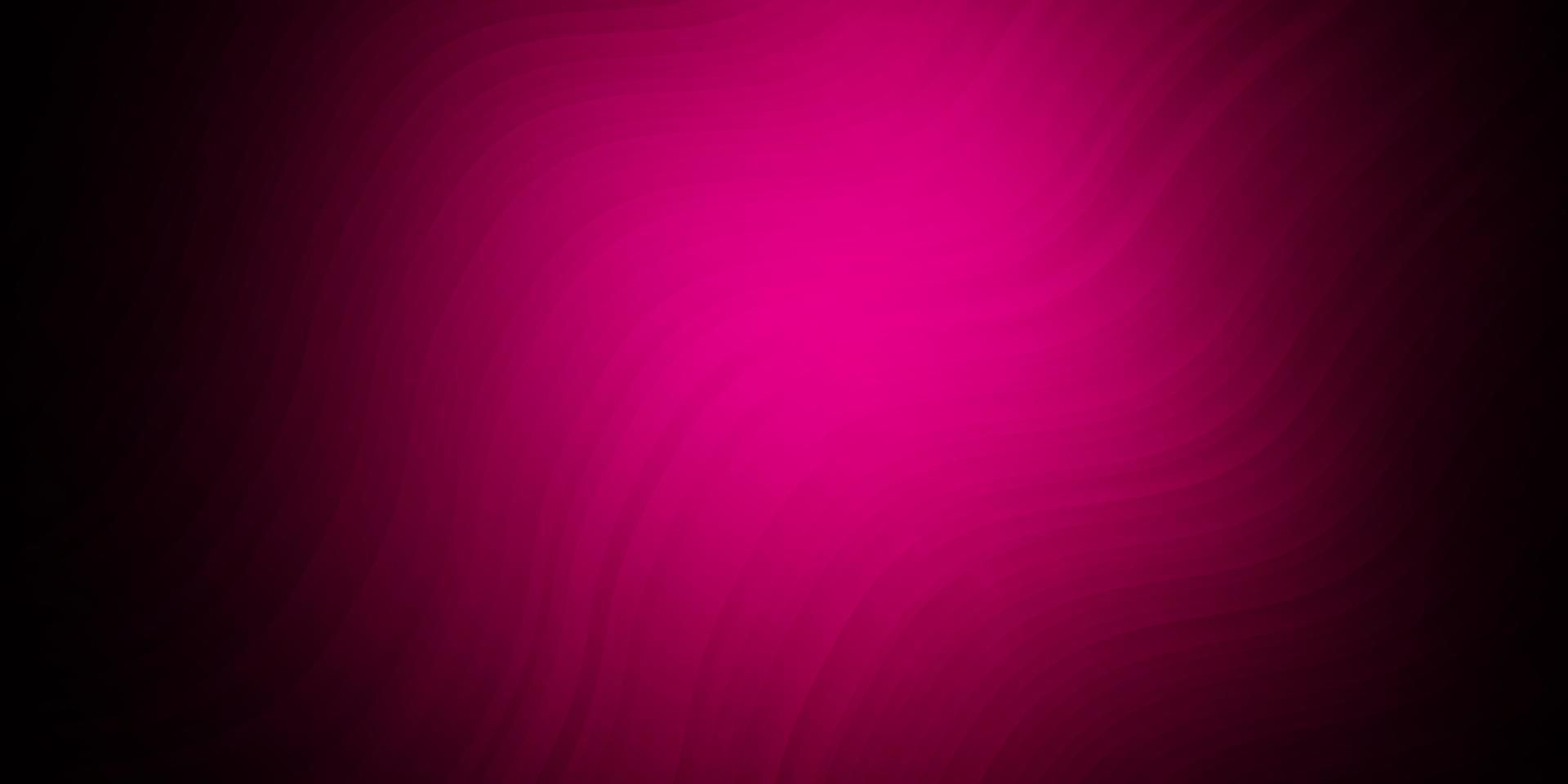 plantilla de vector de color rosa oscuro con líneas torcidas.