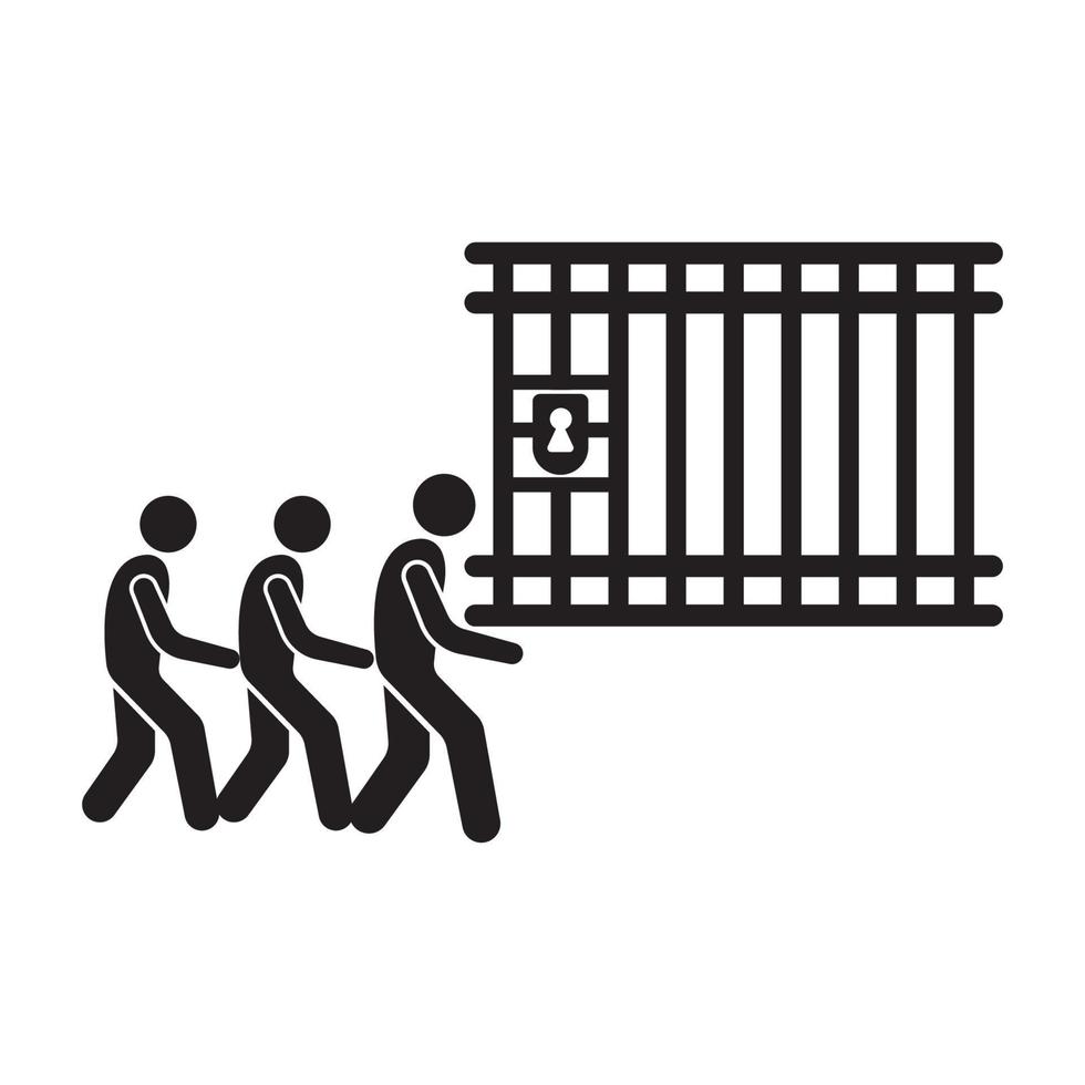 Prison or prison simple icon,illustration design template. vector