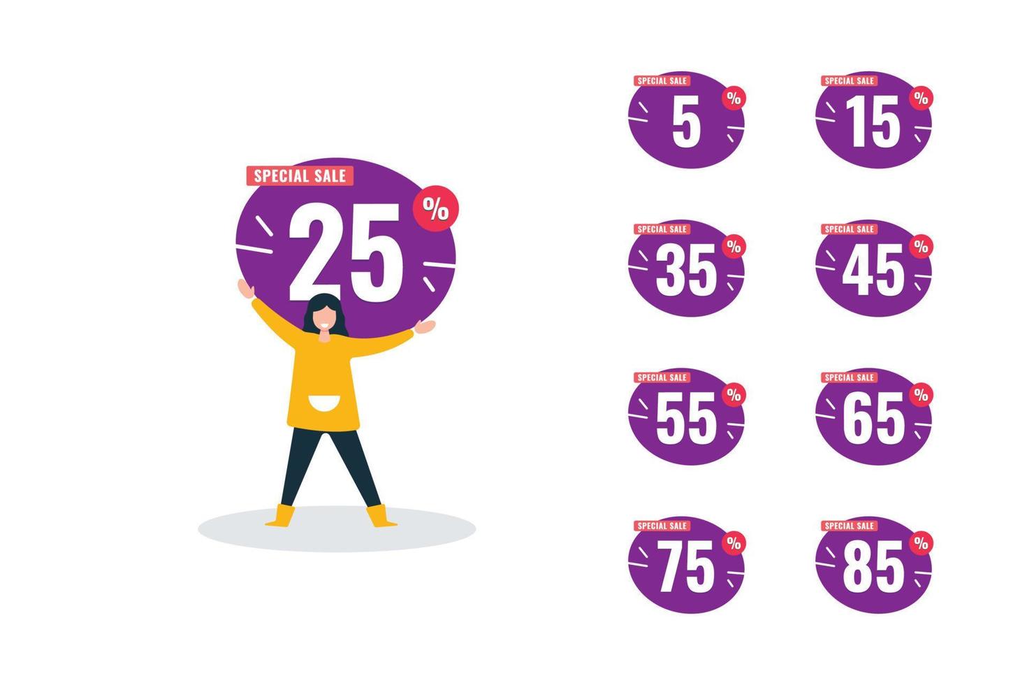 Illustration Special Sale Set Design vector