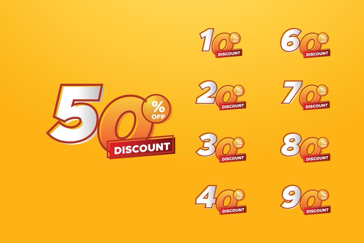 Special sale template design with different discount vector