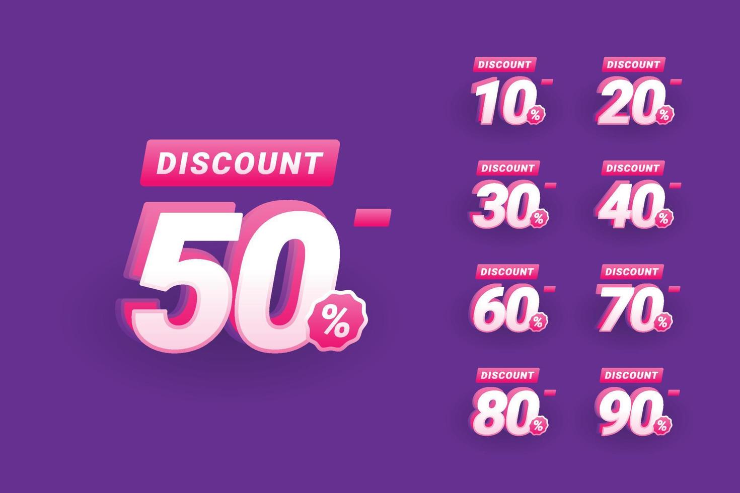 Special sale template design with different discount vector