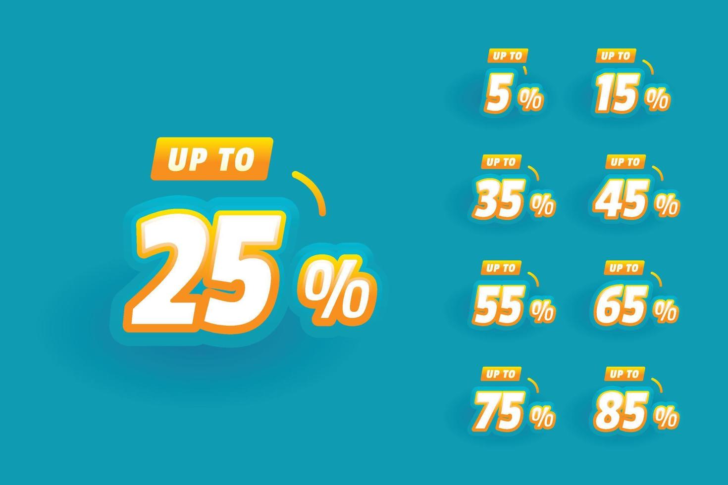 Special sale template design with different discount vector