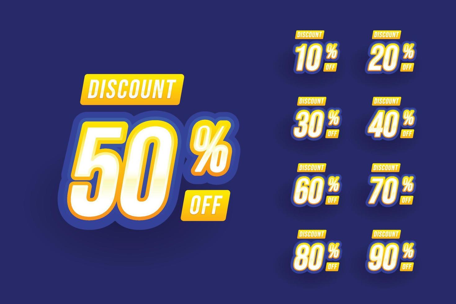 Special sale template design with different discount vector