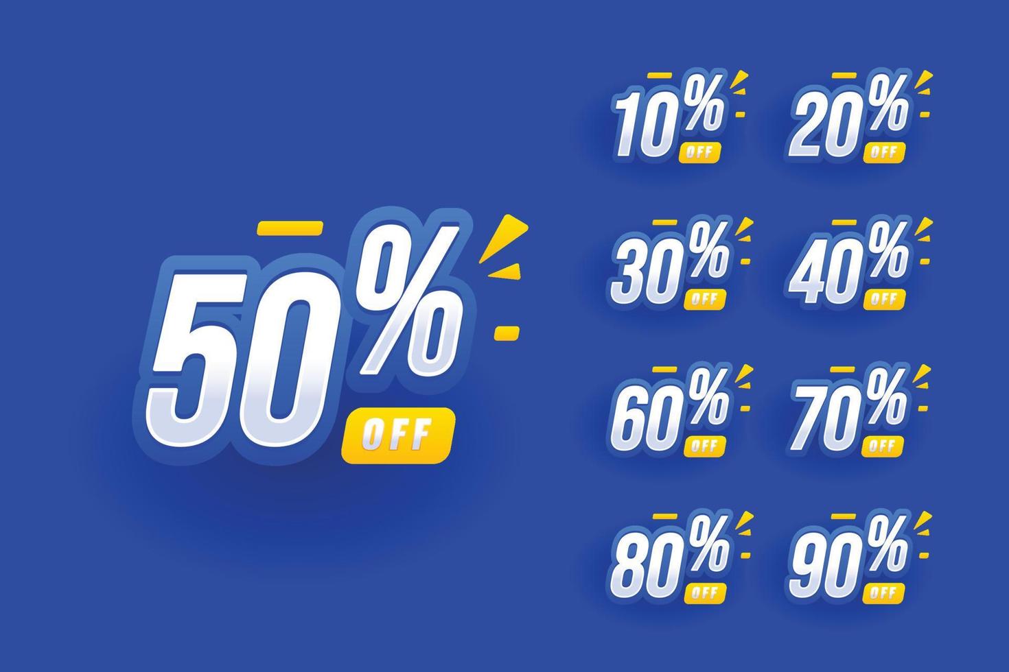 Special sale template design with different discount vector