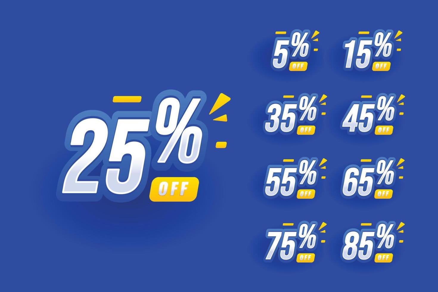 Special sale template design with different discount vector