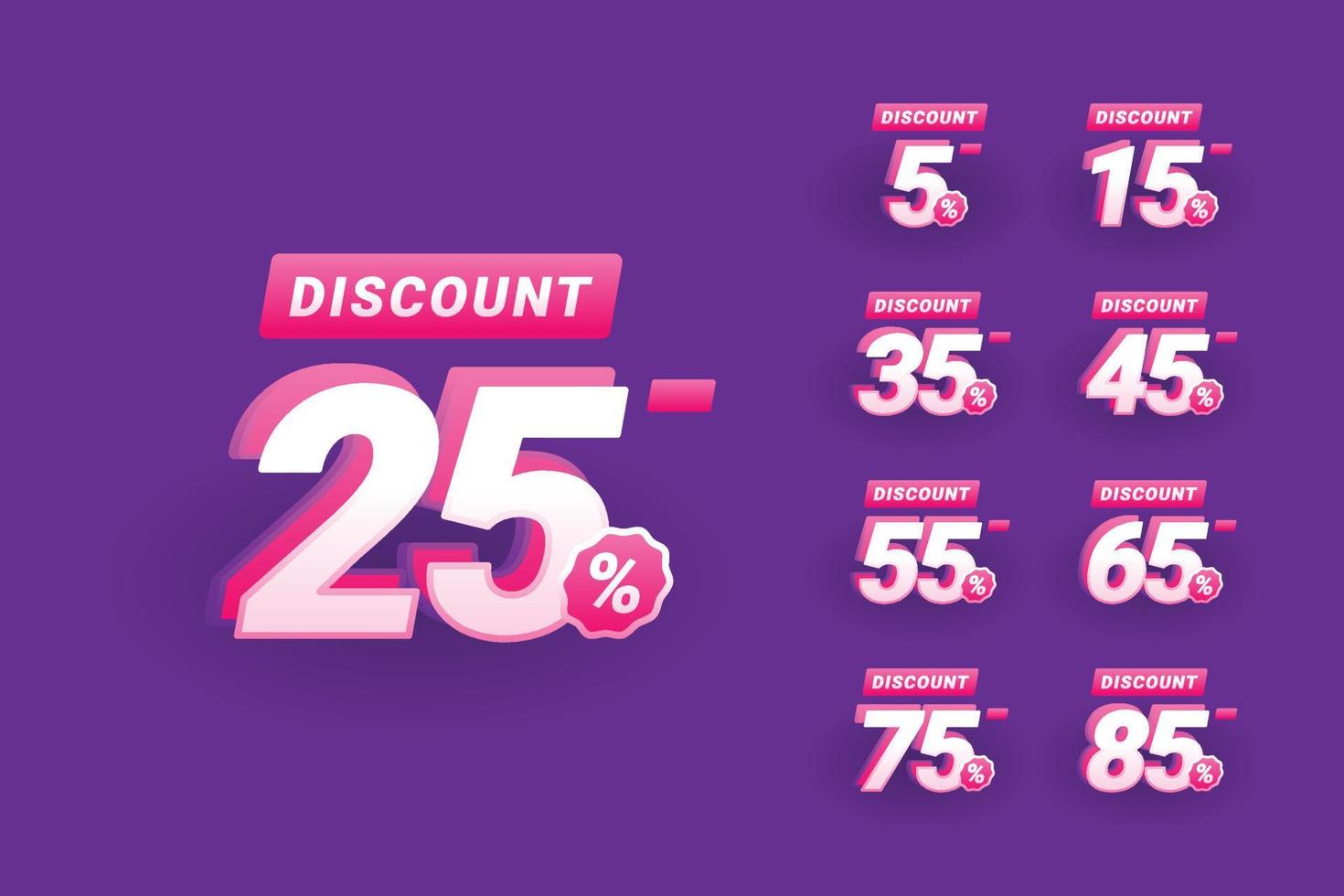 Special sale template design with different discount vector