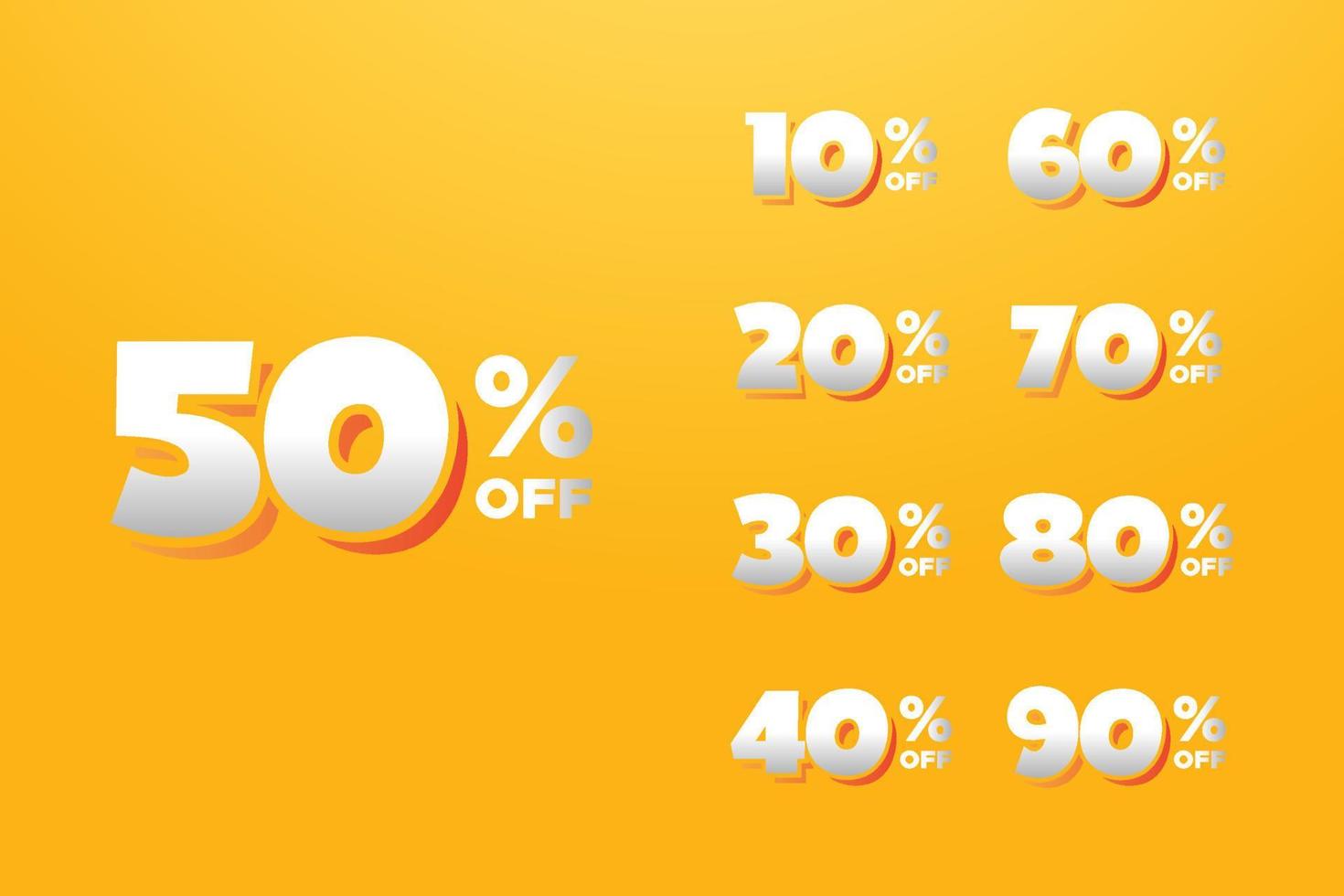 Special sale template design with different discount vector