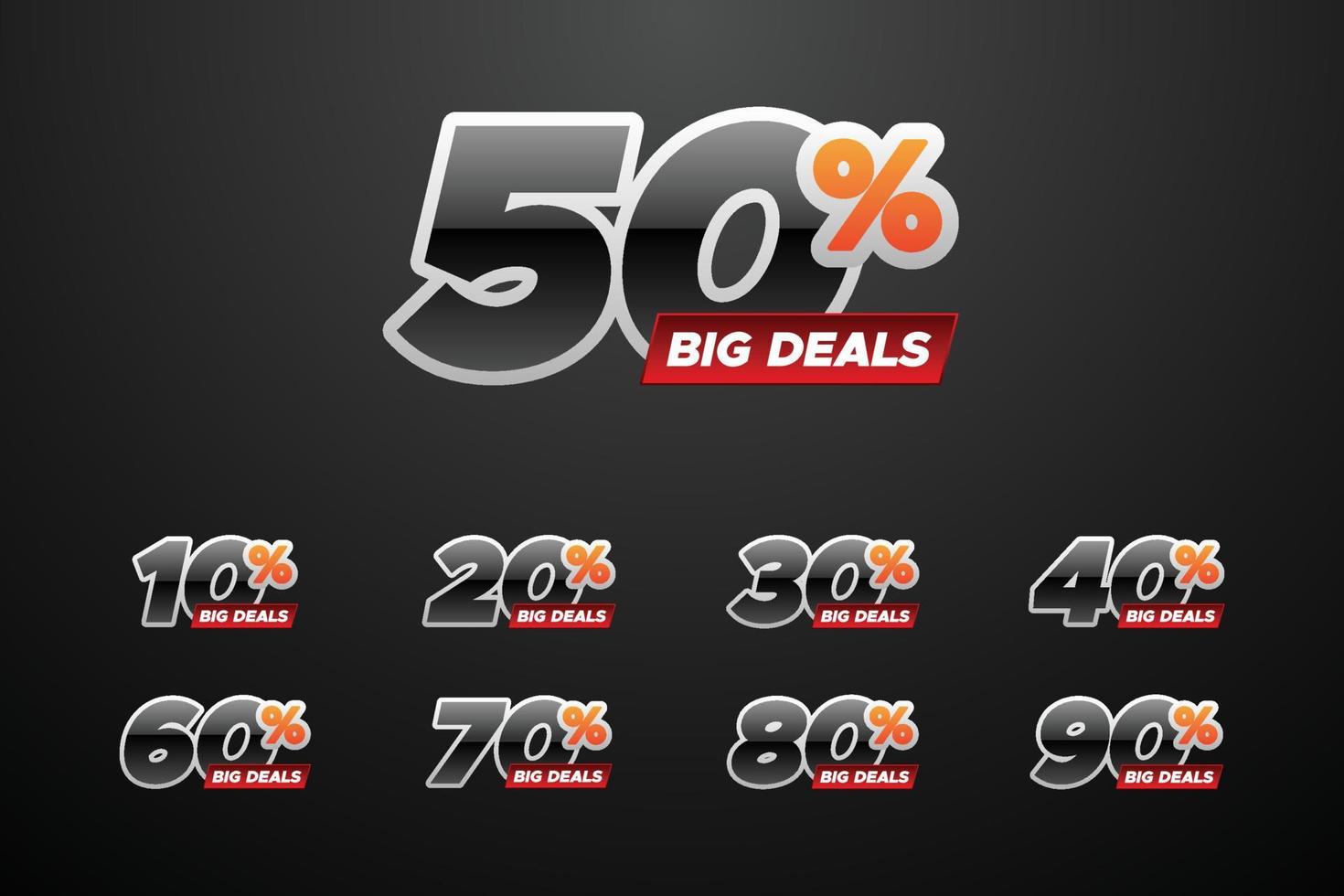 Special sale template design with different discount vector