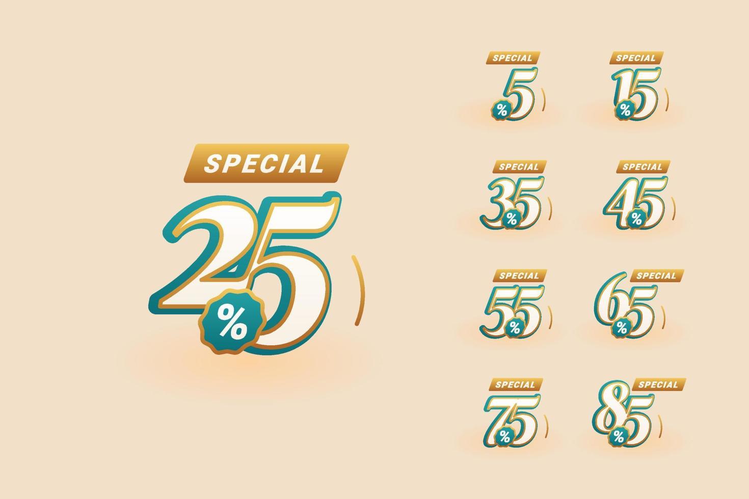 Special sale template design with different discount vector