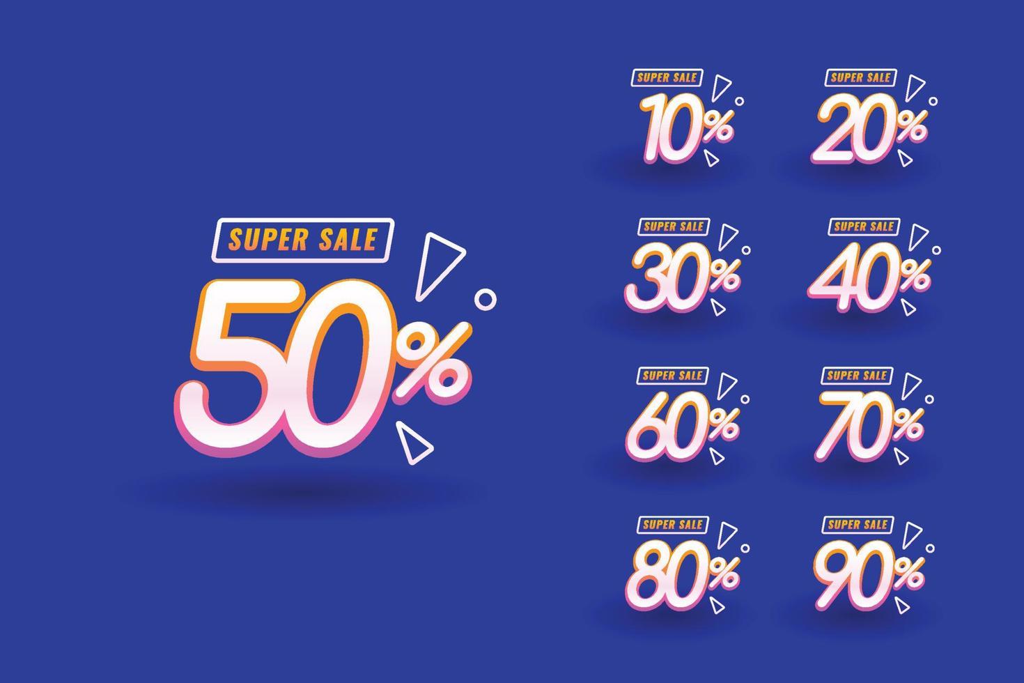 Special sale template design with different discount vector