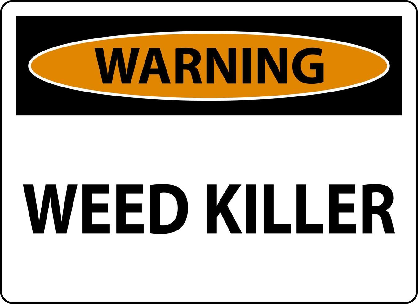 advertencia firmar hierba asesino en blanco antecedentes vector